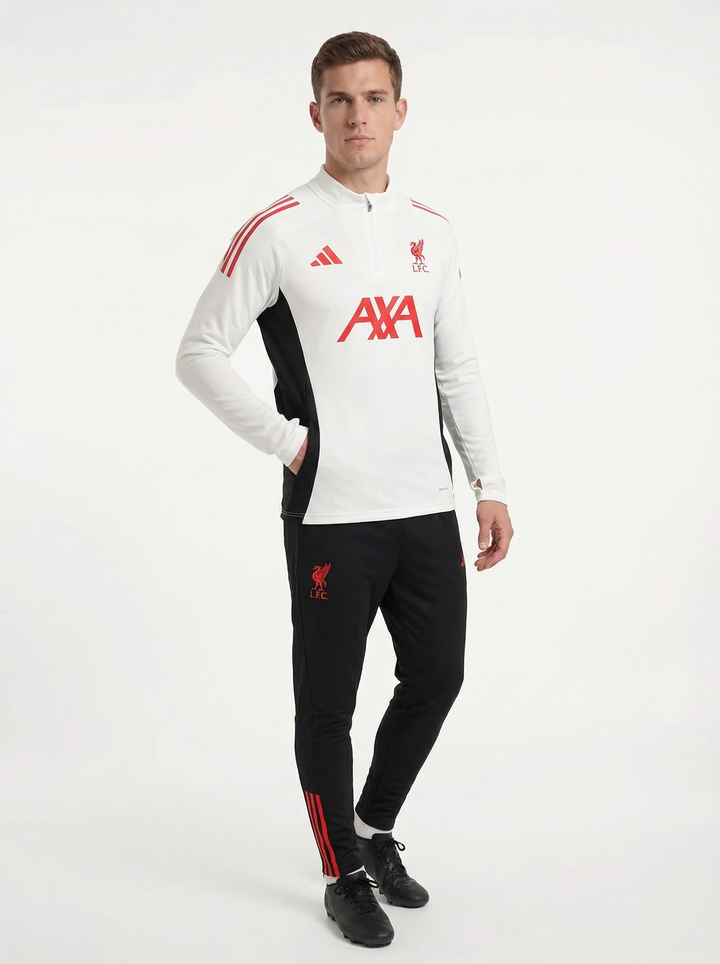 2025/2026 LIVERPOOL WHITE AND BLACK X RED TRACKSUIT
