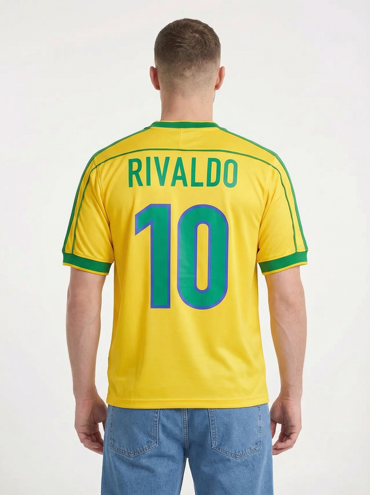 BRAZIL 1998 RETRO WC HOME SHIRT