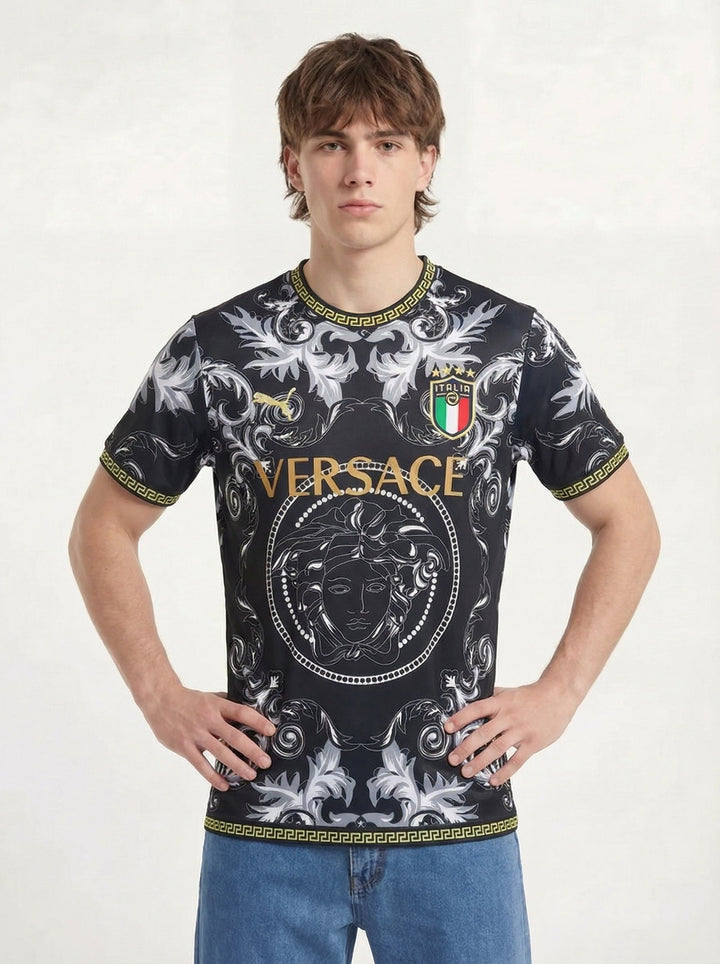 ITALY 2023 CONCEPT VERSACE BLACK HOME SHIRT