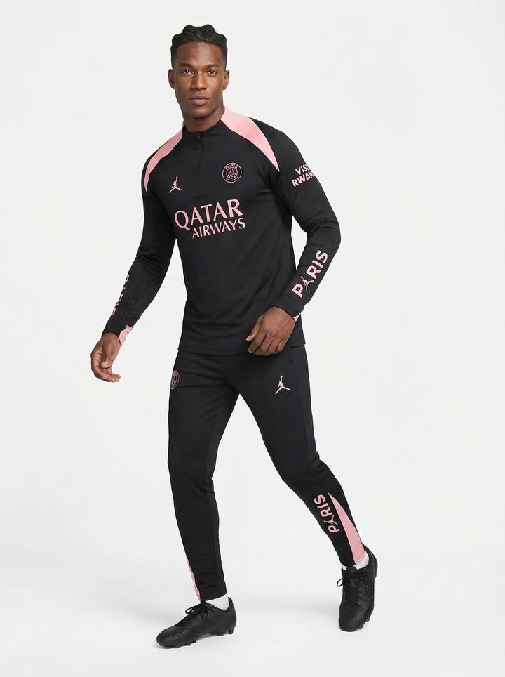 PSG BLACK AND PINK TRACKSUIT